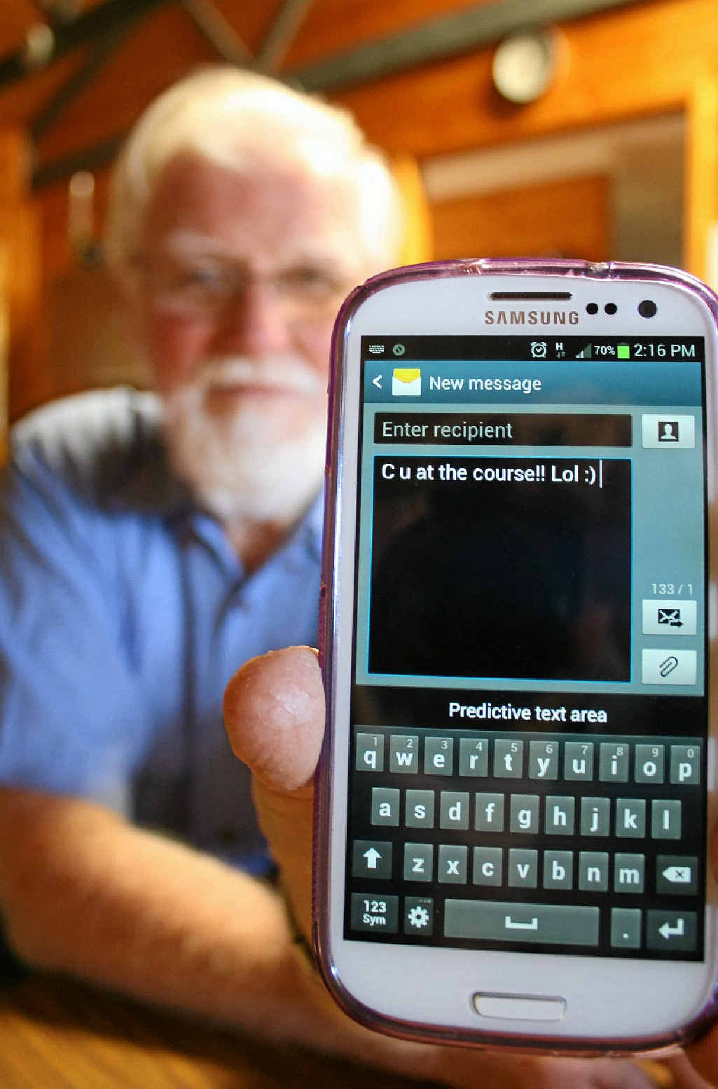 Arthur Maynard will host a free texting course for seniors later this month, as part of the Seniors Week celebrations. Arthur Maynard will host a free texting course for seniors later this month, as part of the Seniors Week celebrations.